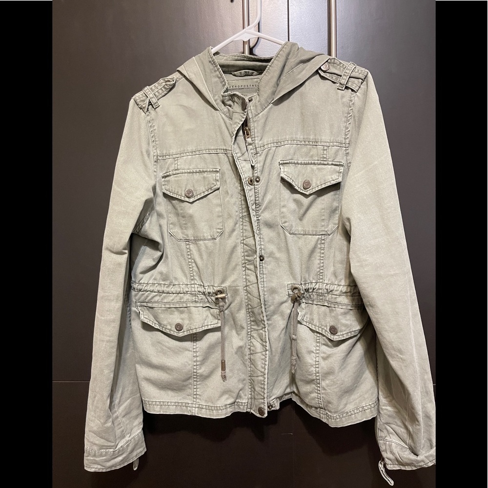 COPY - COPY - COPY - Aeropostale olive green woman’s extra-large utility jacket